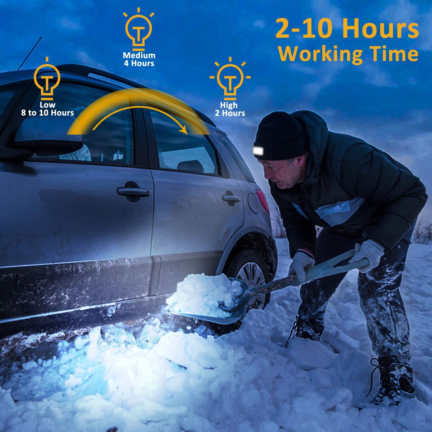 LED Mütze Mütze mit Licht unisex USB wiederaufladbare Lampenhüte Freisprecheinrichtung Stirnlampe Mütze Winter Gestrickte Nachtlicht Mütze Taschenlampe