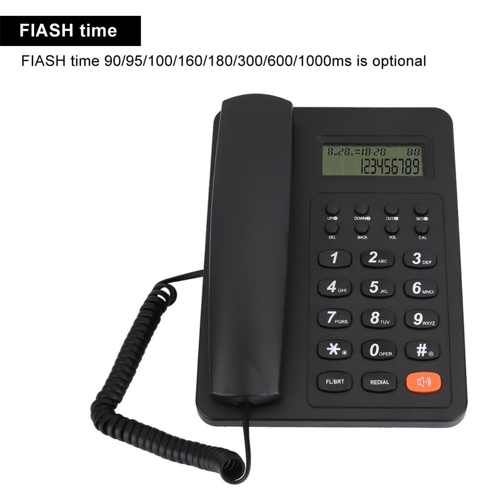 Corded Caller ID Telephone Desktop Wired Landline Telephone with DTMF/FSK Dual System for Home Office Hotel Using