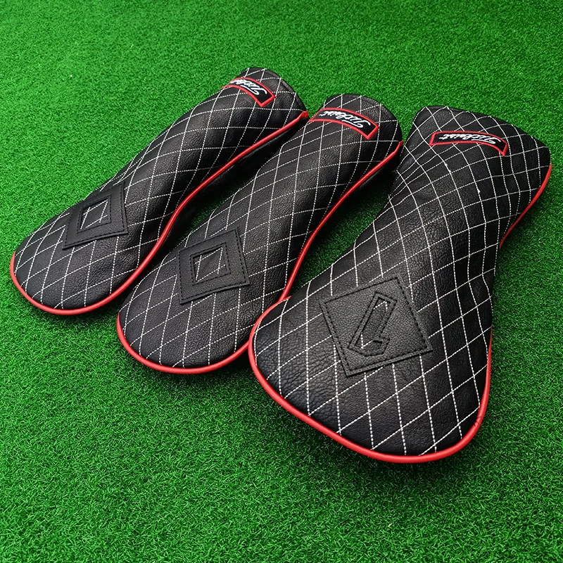 Golfclubhoes, houten hoes, houten hoes van ijzer, hoes voor golfdop: Donker Kaki