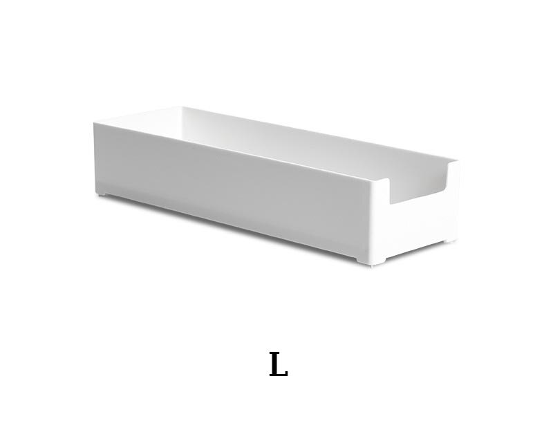 Plastic Drawer Storage Box Separation Drawer Organizer Home Kitchen Board Divider Debris Finishing Basket Cosmetics Organizer: L
