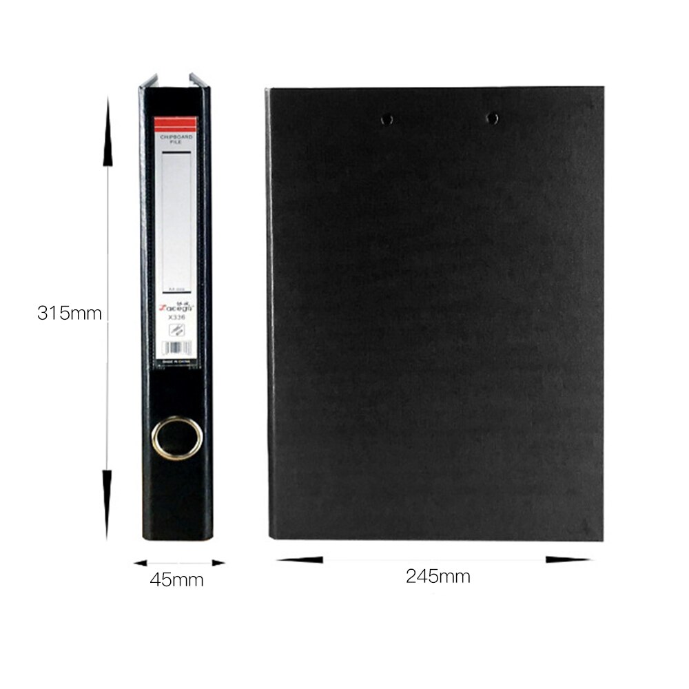File Binder A4 3-Ring Document Organizer Storage Durable metal clip File Folder Stationery for Business Office School