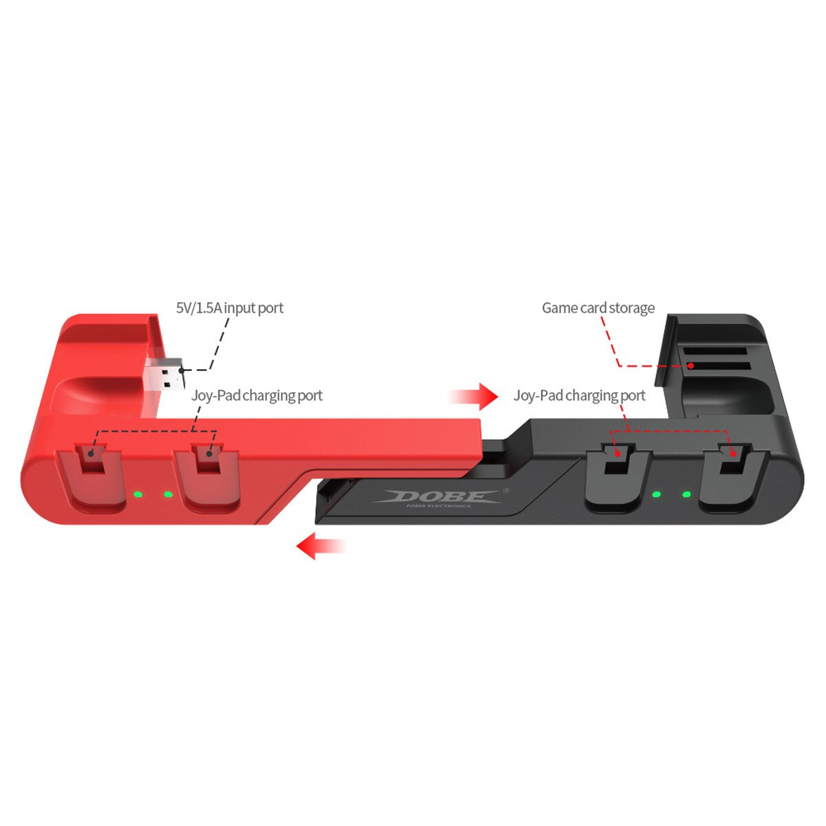 Voor Nintendo Switch Charger 4 Poort Joycons Controller Gamepad Opladen Dock Station Switch Console Houder Charger 8 Game Slots