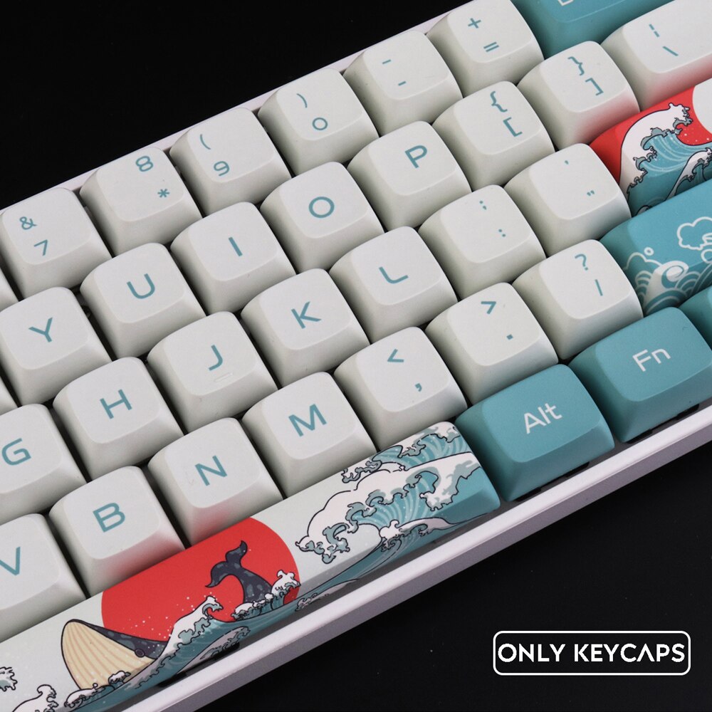 108 Keys XDA Profile PBT Keycap DYE-Sublimation Japanese Ukiyo-e Keycaps For GK61 Cherry MX Switch Mechanical Keyboard