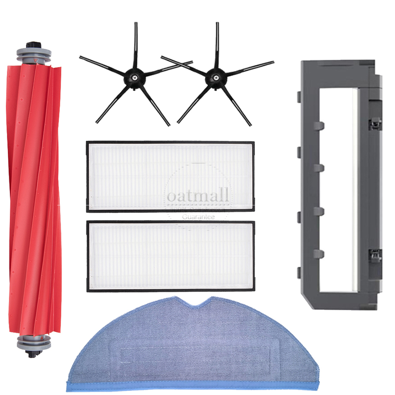 Accesorios para Xiaomi Roborock S7 / S7 Maxv Ultra Piezas de repuesto para aspiradora,Kit de recambios,Cepillo de rodillo,filtro hepa aspiradora,Paño para fregona: Gris oscuro