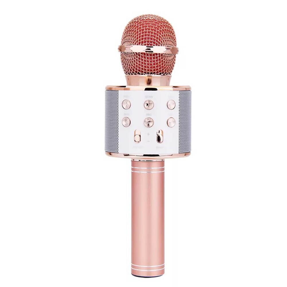 Bluetooth-compatible Wireless Speaker Handheld Microphone Karaoke Mic Music Player Singing Recorder KTV Microphone: Army Green