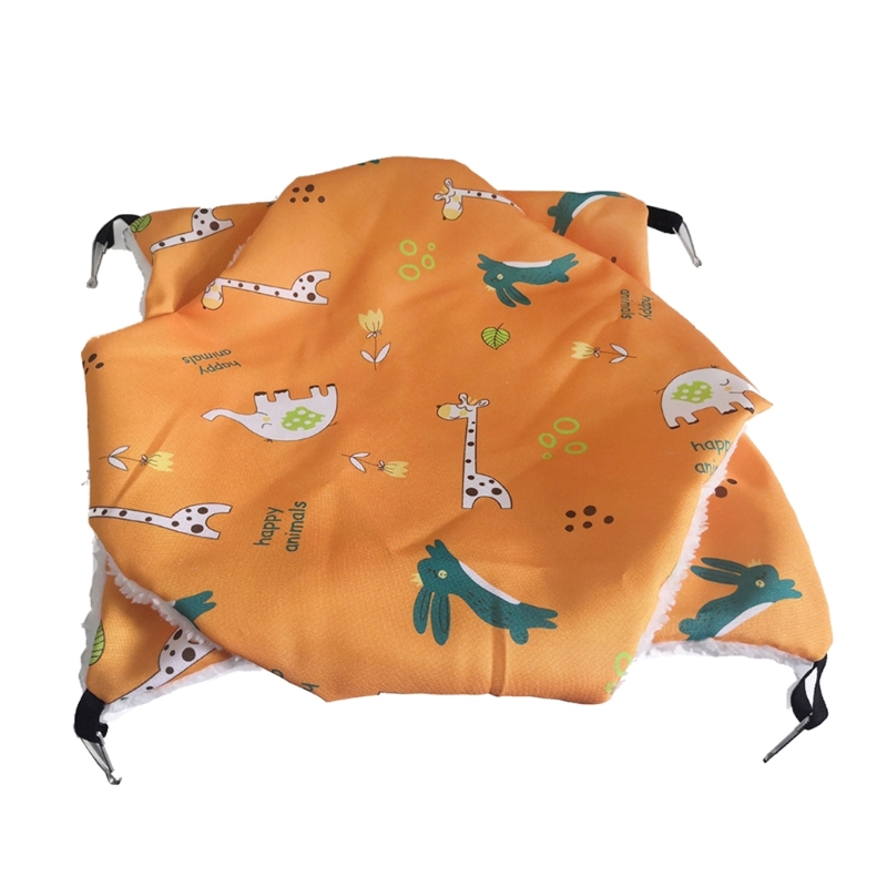 Nido de jaula colgante para conejillos de indias, rata, Chinchilla, sueño y para jugar, columpio, accesorios de nido colgante para animales pequeños: YELLOW