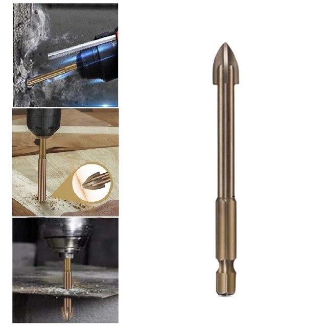 Efficient Universal Drilling Tool Cemented Carbide Drill Bit Ceramic Brick Wall Hole Opening Power Utility Tools Accessories: 7mm