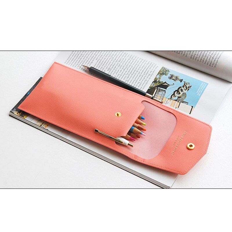 1Set DIY Kraft Paper Template Cute Pencil Case Stationery bag Leather Craft Pattern DIY Stencil Sewing Pattern