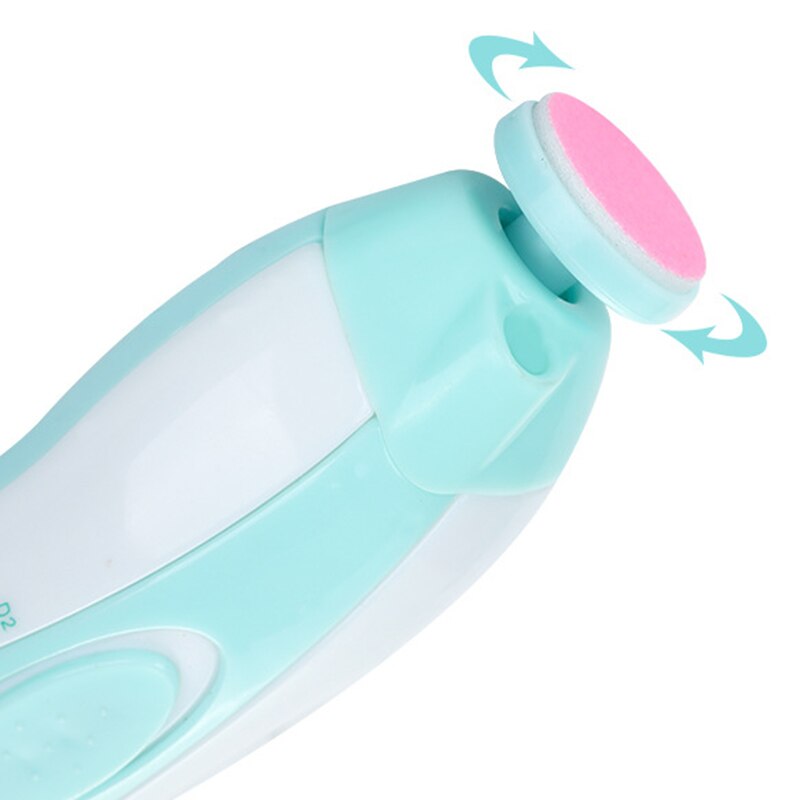 Veilige Elektrische Nagelknipper Cutter Baby Nail Trimmer Manicure Pedicure Clipper Cutter Schaar Kids Zuigeling Nail Care Blue