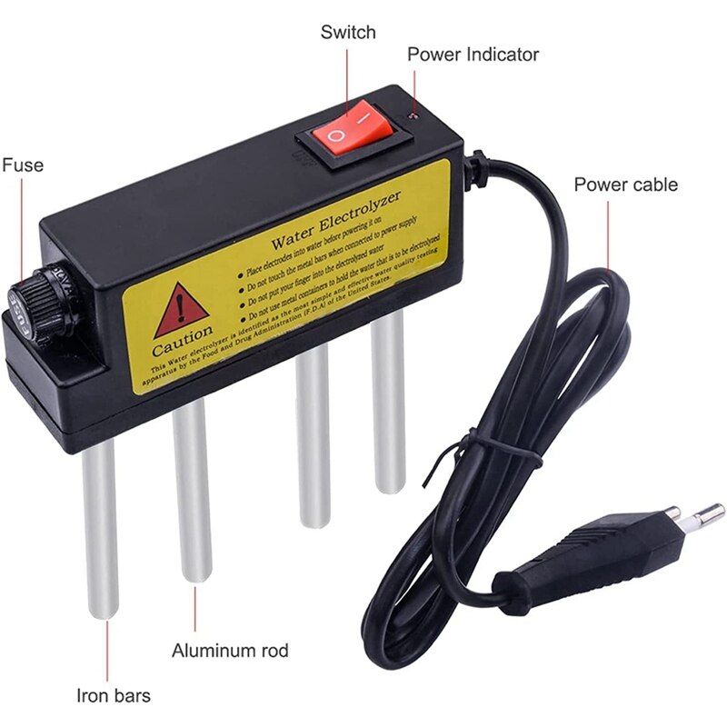 Water Electrolyser Test Electrolysis Device Water Tools Water Impurities Monitor Portable Water Tester EU Plug
