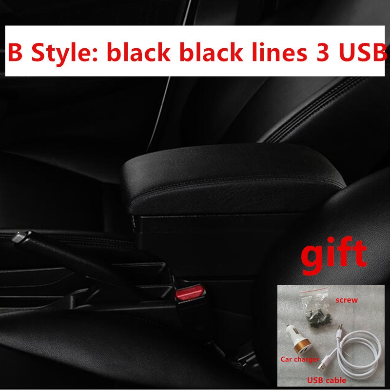 For VW Golf 7 armrest box USB Charging interface heighten central Store content box accessories parts