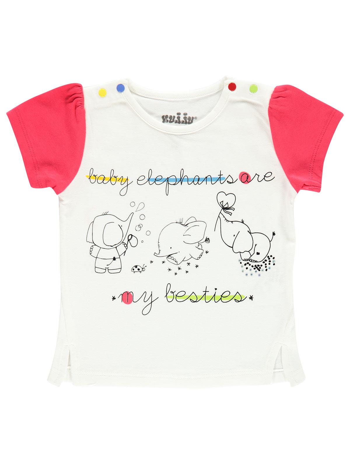 Afslappet sommer kortærmet bomuld camiseta блузка tegneserie civil pige baby t-shirt 6-18 måneder bomuld  % 90 elastan  % 10: Grenadinrød / 9m