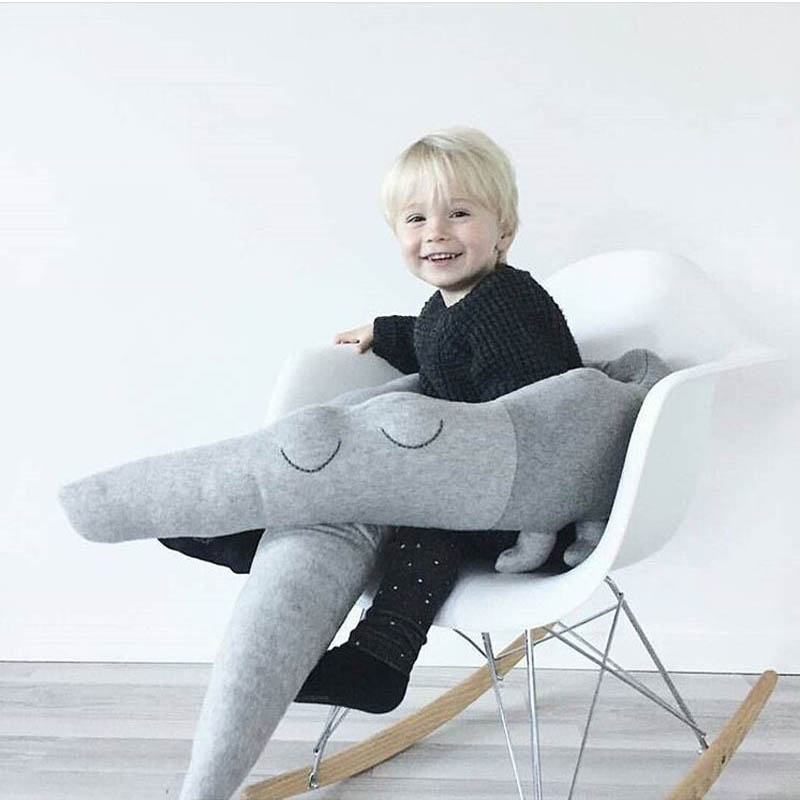 Ropa de cama para bebé recién nacido, cojín de riel de 185cm, almohada de cocodrilo, parachoques, cercado de cuna para niño pequeño, decoración de cama: grey crocodile