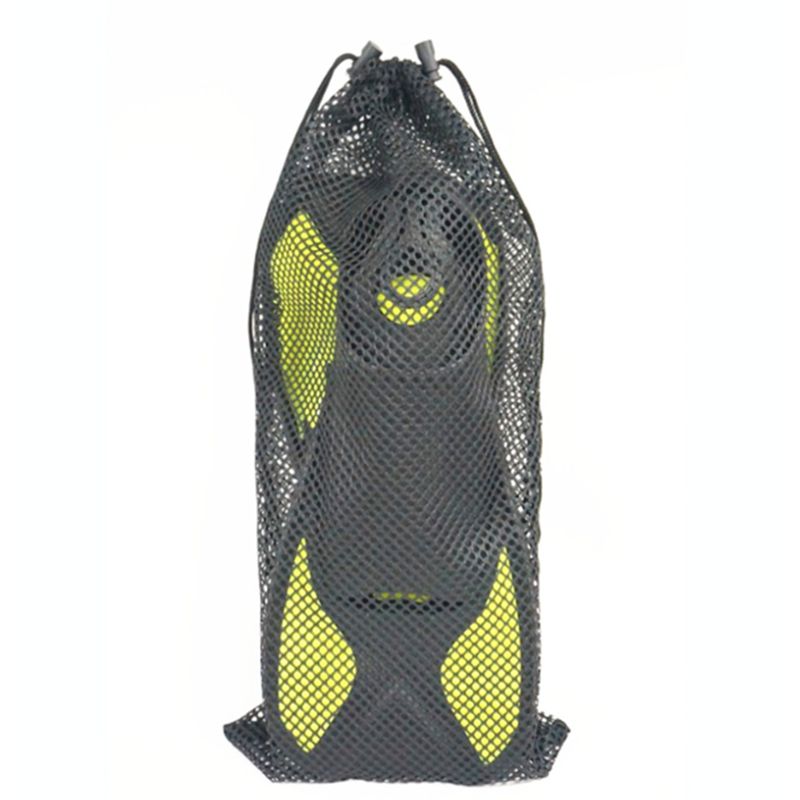 Utomhus nylon nätpåse dragsko påse dykning simning snorkling fenor skor: M