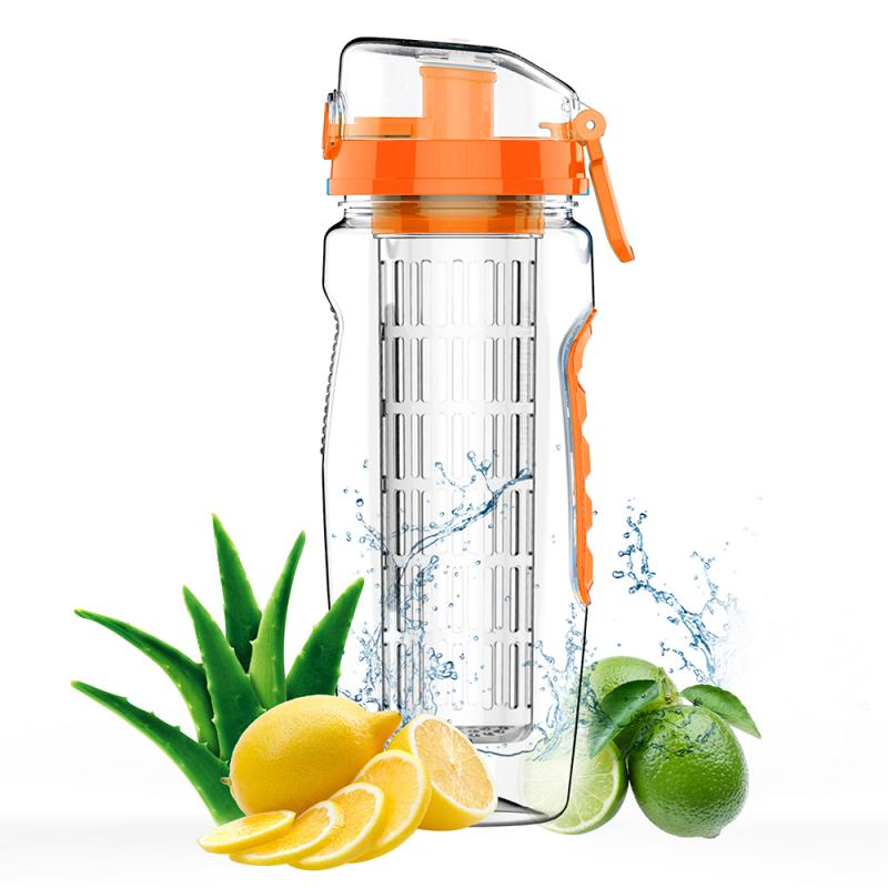32oz 900ml Fruit Infuser Juice Shaker Sports Lemon Water Bottle With Flip Top Portable BPA Free Portable Climbing Camp Water Cup: 06