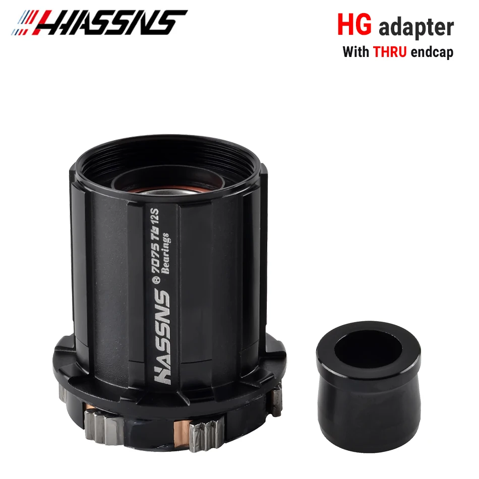 HASSNS PRO7 Mtb Cube XD MS Micro Spline Adapter Freehub QR/THRU Cap 8/9/10/11/12 Speed Bushing: green