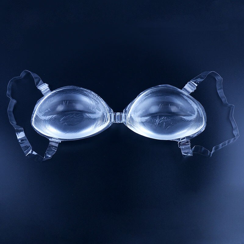 Self Adhesive Silicone Bra Breast Stick Gel Transparent Bras Push Up Women's Underwear Invisible Bra Set 3/4 A-D: NUDE / B cup