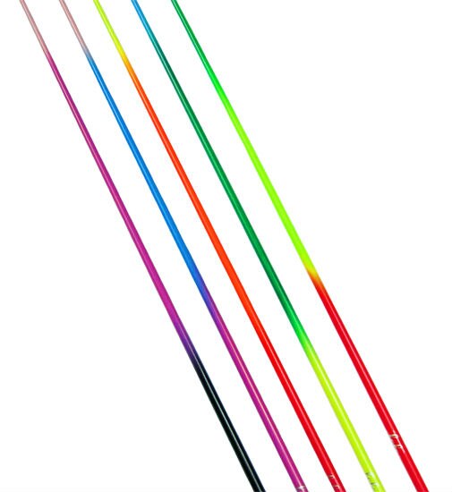 Gymnastiek Ritmische sticks met drie kleuren