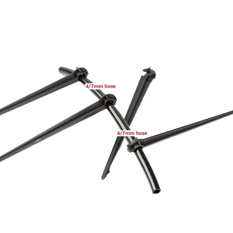 20pcs 4/7mm Garden Hose Stabilizer Stakes Clamp C-Type Fixed Hose Holder Home Gardening Drip Irrigation System Pipe Support