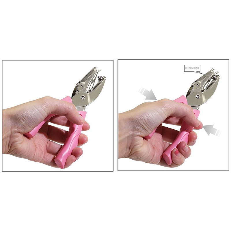 2 poinçons en forme de coeur + en forme d'étoile en métal à une main