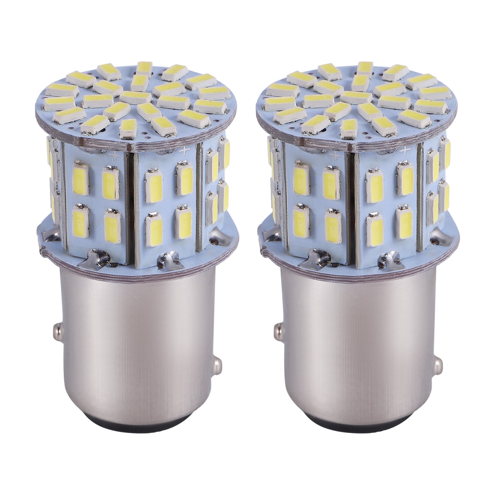 2 stuks 6000K wit 1157 50SMD staartrem LED-lamp BAY15D 12V