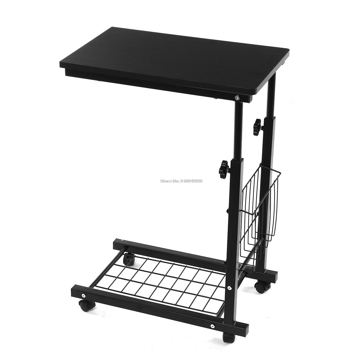 Liftable Bed Computer Desk Laptop Computer Desk Removable Rack Storage Table Bearing Capacity 30kg