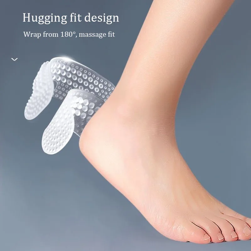 3 Paar Dames Siliconen Hak Inlegzolen Voor Voetverzorging Hakken Sticker Gel Antislip Schoen Pads Pijnstilling Hiel Bescherming Schoen Inzetstukken
