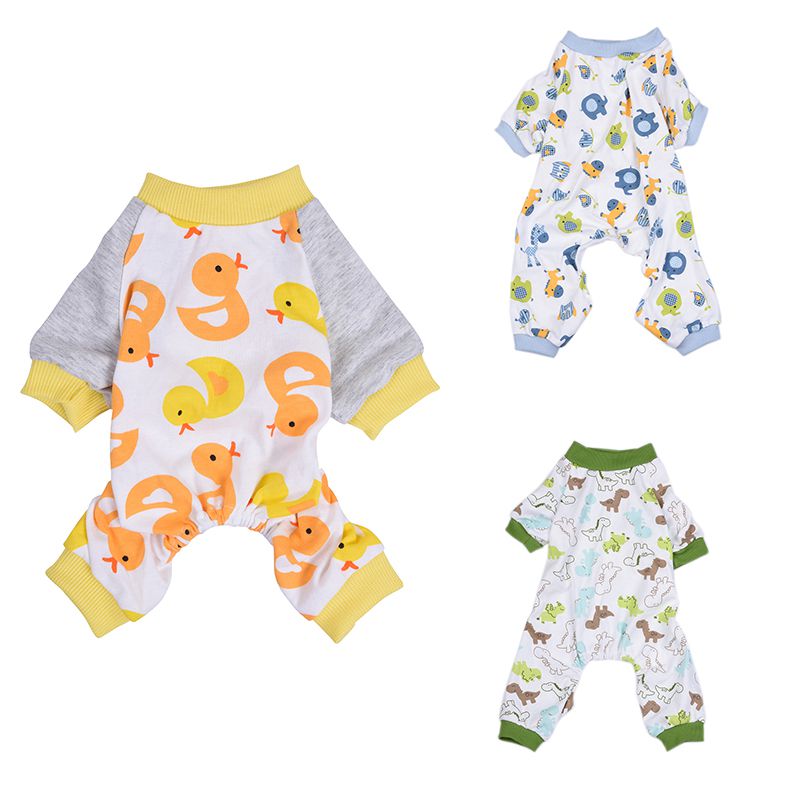 Dog Cotton Pajamas Sleepwear Small Dog Soft Clothes Pet Jumpsuit Coat Apparel