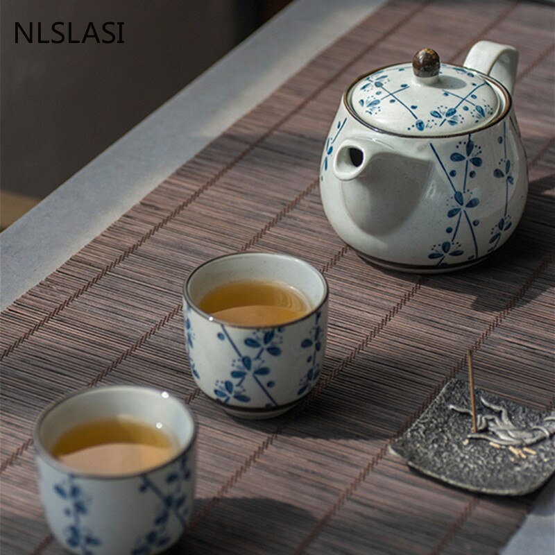 Juego de té de porcelana china tradicional, tetera artesanal de cerámica exquisita, azul y blanco, para el hogar