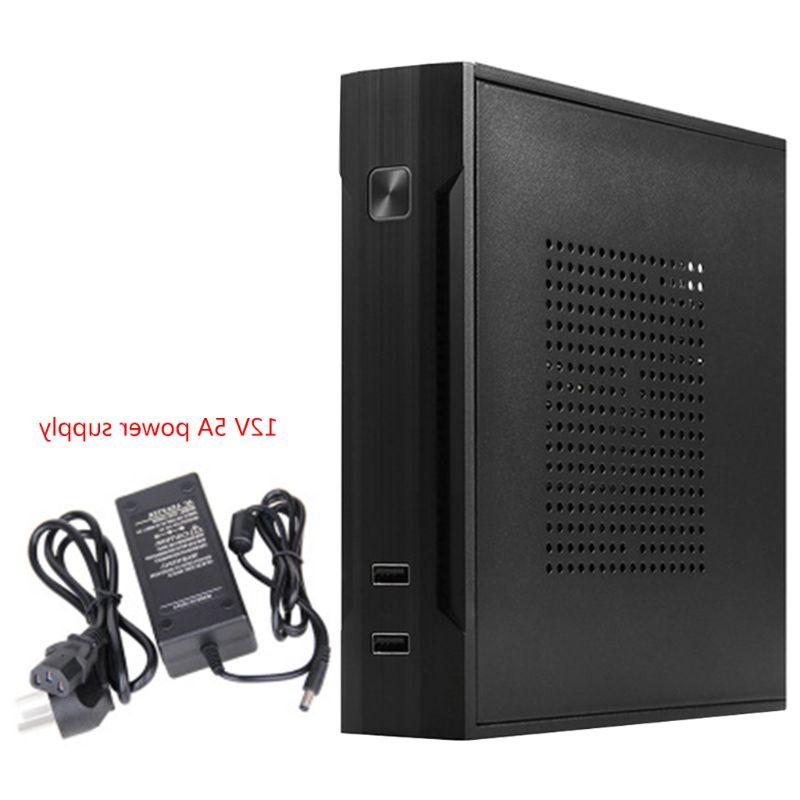 QX01 Mini Itx Computer Case Usb2.0 2.5 Inch Hdd Ssd Gaming Pc Desktop Chassis J0PB: White