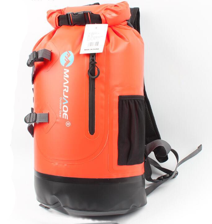 Bolsa seca impermeable de 30l, mochila con engranaje de cierre superior para kayak, pesca, senderismo, Rafting, Camping, navegación a la deriva: Orange