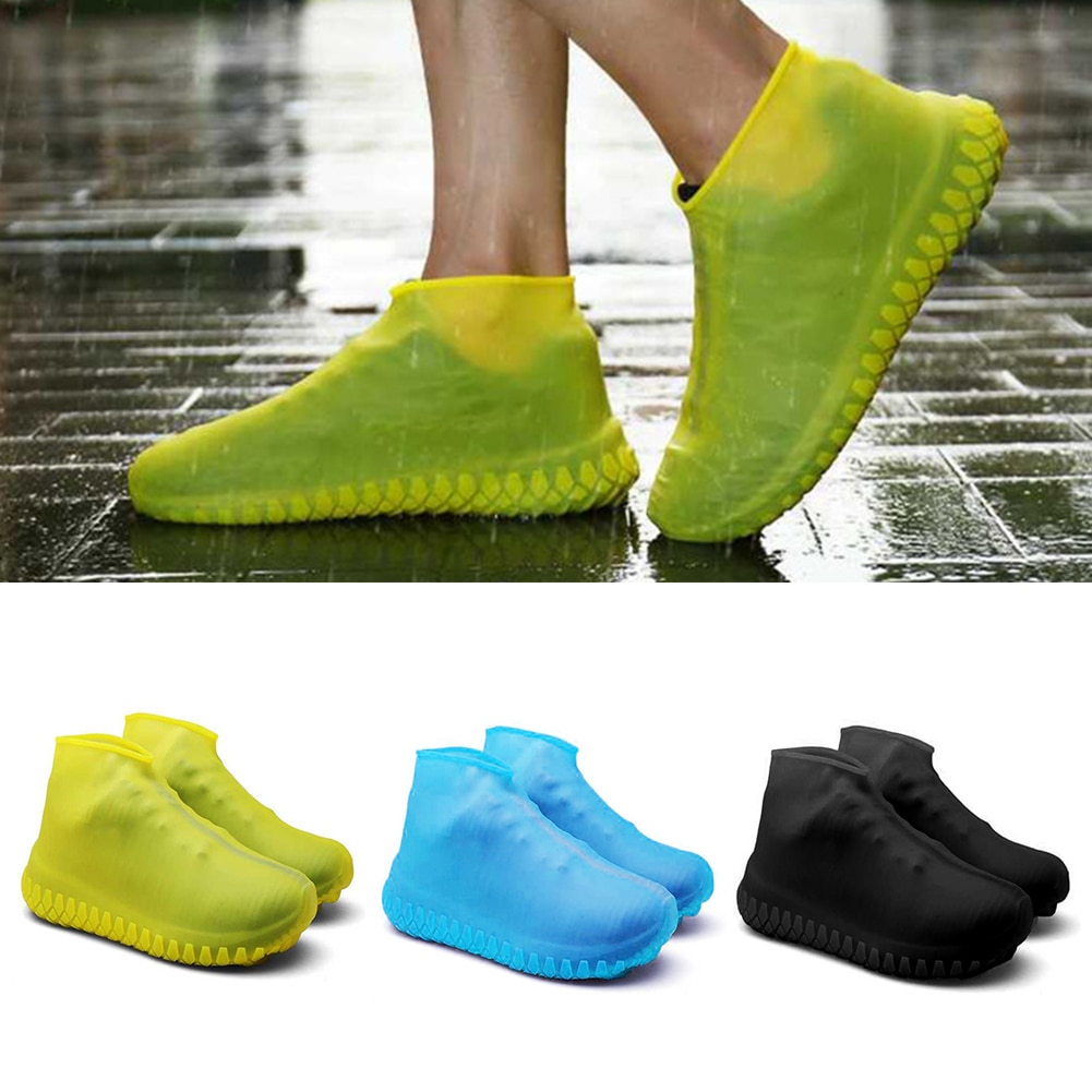 La chaussure imperméable en silicone couvre les couvre-chaussures de pluie