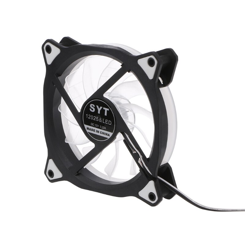 DC 12V 3+4 Pin 120x120x25mm LED Fan RGB 12025 PC Computer Case Cooling Radiator
