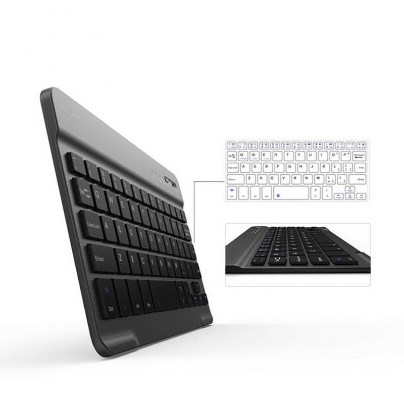 10 Inch Drie Systemen Universele Kleurrijke Lichtgevende Toetsenbord Wireless Bluetooth Keyboard Slim Voor Macs/Ios/Android/ Windows