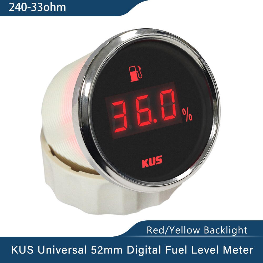 KUS 240-33ohm Digital Fuel Level Gauge Oil Tank Level Indicator for Car Boat Truck Marine Yacht Fuel Level Sensor