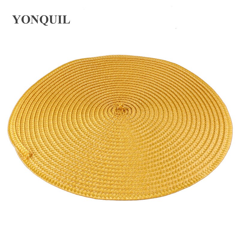 Base fascinator redonda feminina de 15cm, chapéu para casamento e noiva, acessório para cabelo faça você mesmo: YELLOW