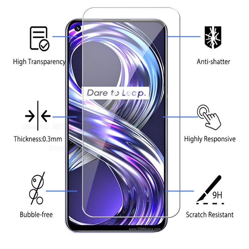 Vetro protettivo 4in1 per Realme 8I pellicola salvaschermo per vero mi realme 8i realme8i 8 i i8 realmy 8i 6.6 &#39;&#39;vetro temperato