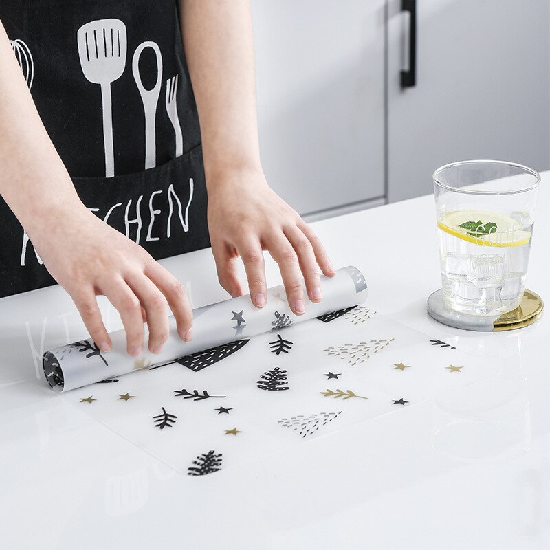 1pc antislip servies warmte-isolatiematten placemat anti-olie kom bord mat eva materiaal transparante placemats bekermat