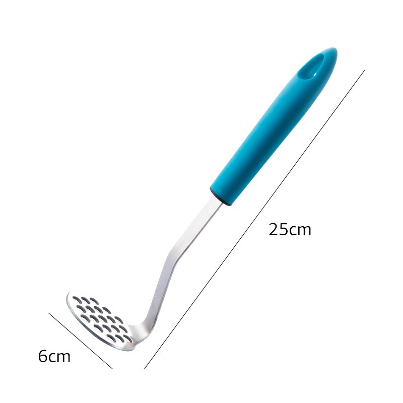 Handleiding Aardappel Stamper Aardappelpuree Druk Keuken Tool Bakken Rvs Stamper 25*6Cm Druk Modder Multi-functie: Blue