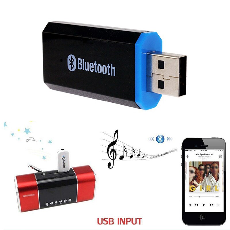 2 In 1 Bluetooth 5.0 Zender Ontvanger Mini Usb 3.5Mm Aux Stereo Draadloze Adapter Voor Auto Muziek Speaker