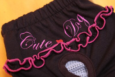 5 farben Hund/Katze Hosen XS-L Hund kurze Hose Physiologischen Hosen Für Kleine Hunde Waschbar Weibliche Sanitär kurze Hose knapp Panty für Hunde5: Stil2-tief Braun / S