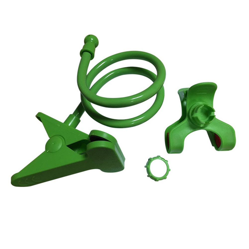 Suporte de telefone universal flexível com clip 360 graus, móvel, para preguiça na cama, fixa na mesa, base: green