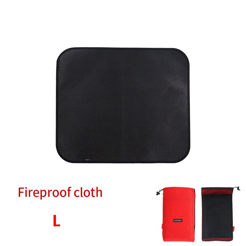 Outdoor Camping Silicone Fireproof Cloth Picnic Barbecue Heat Insulation Pad Fame Retardant Cloth Fire Blanket Glass Fiber Cloth: L