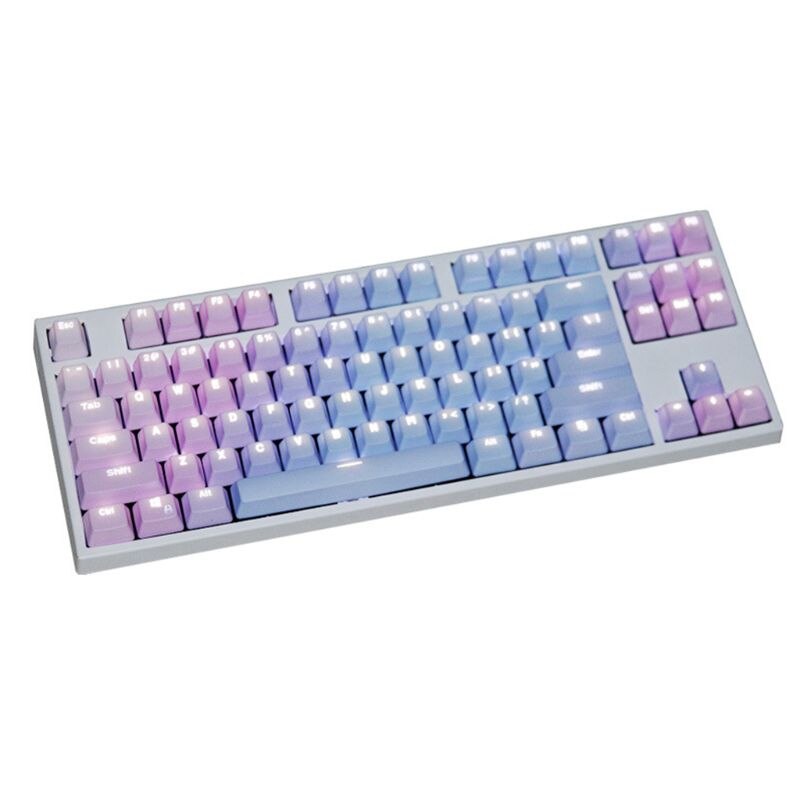 PBT Keycap Set - 87 104 108 Keys - Transparent Legend - Double Shot - for Mechanical Keyboards: A Keycaps 87 keys