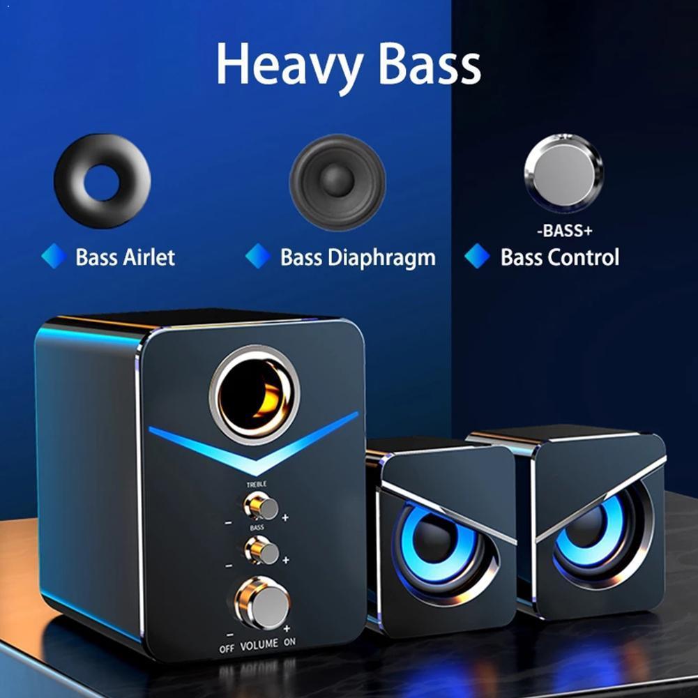AUX Wired Bluetooth Speaker Combination Computer Speakers Theater For Laptop Box Music Player Home Sound PC Subwoofer Syste W1M6