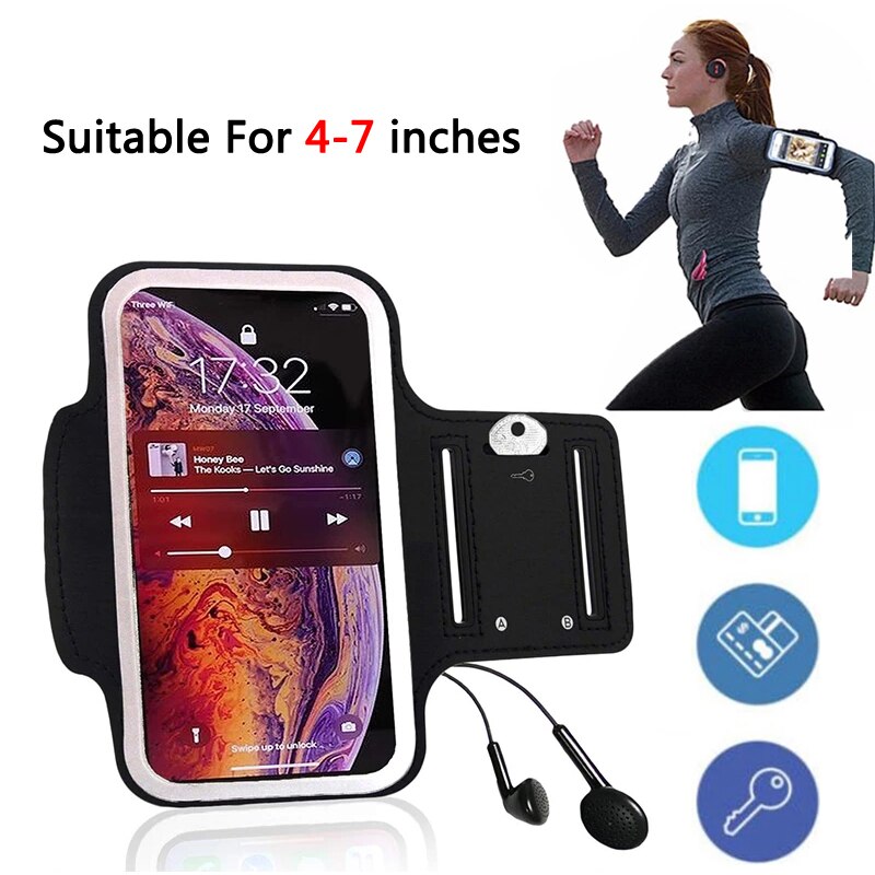 Borsa da uomo universale per fascia da braccio per telefono cellulare con custodia per telefono da 4-7 pollici con fascia per armi accessori per Smartphone sportivi a prova di sudore