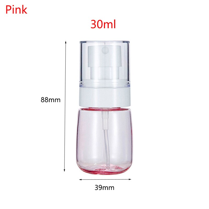 30/60/80Ml Draagbare Parfum Spray Fles Plastic Hervulbare Parfumflesjes Transparante Lege Spray Fles Cosmetische Container: Pink 30ml