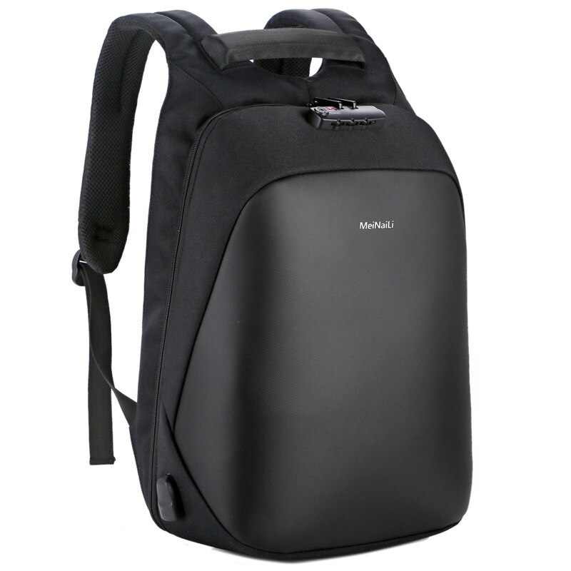 Mochila antirrobo para ordenador portátil de 15,6 pulgadas, para hombre, para negocios, con recarga USB, a la , para viaje corto, a prueba de agua, mochila de viaje: Black