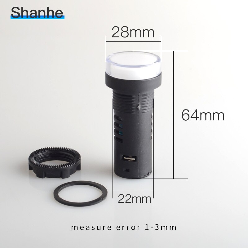 1pcs dual colors ! 22mm led indicator lamp green + red signal light DC12V AC220V