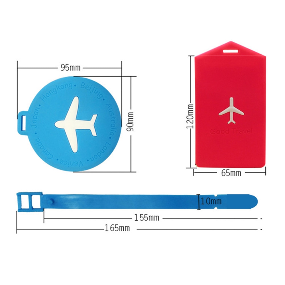 Silikone rejsebagagemærker bagage kuffert taske etiketter navn adresse bagage bagage tag etiketter rejsetilbehør